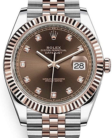 Часы Rolex Datejust 41mm Rose Gold Diamonds 126331