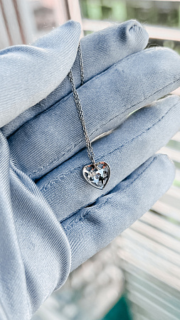 Колье Tiffany&Co Paloma Picasso Heart из белого золота с бриллиантом