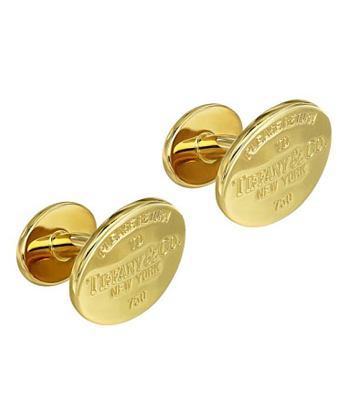 Запонки Tiffany&Co из желтого золота 750 пробы