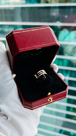 Кольцо Cartier Trinity из белого, желтого и розового золота 16.75(53) размера