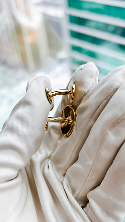 Запонки Tiffany&Co из желтого золота 750 пробы