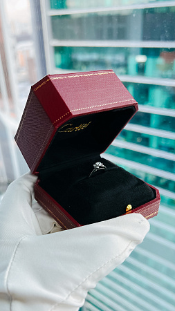 Кольцо Cartier Ballerine из платины с бриллиантами 14.5(46) размер