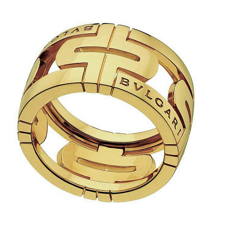 Кольцо в стиле Bvlgari из желтого золота 20 размер