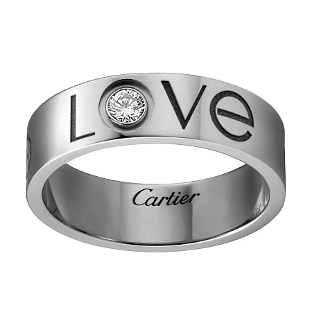 Кольцо Cartier Love из белого золота размеры: 15.25(48), 15.5(49), 16(50),16.25(51)