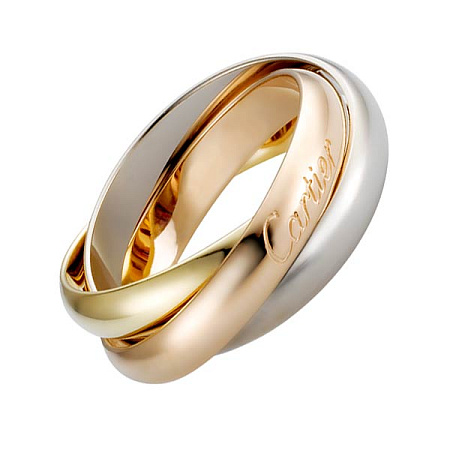 Кольцо Cartier Trinity из белого, желтого и розового золота размеры: 15.5(49), 16(50), 16.25(51), 16.5(52), 16.75(53)