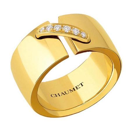Кольцо Chaumet из желтого золота с бриллиантами 20.5 размер