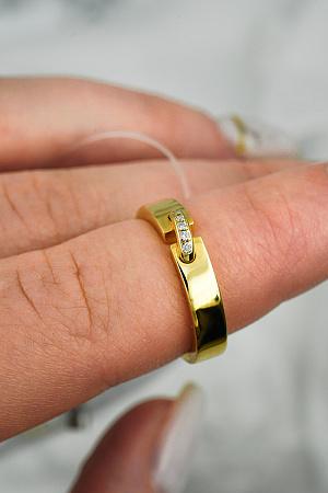 Кольцо Chaumet из желтого золота с бриллиантами 15.5 размер